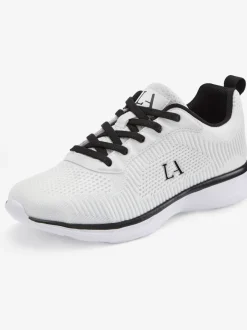 Baskets chaussures en textile, chaussures en tissu avec détails contrastés pour un look raffiné