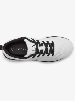 Baskets chaussures en textile, chaussures en tissu avec détails contrastés pour un look raffiné