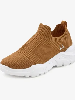 Baskets chaussures en textile, chaussures en tissu – particulièrement légères et confortables, avec semelle chunky tendance