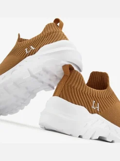 Baskets chaussures en textile, chaussures en tissu – particulièrement légères et confortables, avec semelle chunky tendance