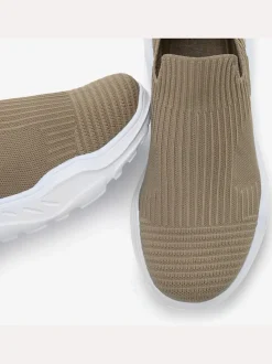 Baskets chaussures en textile, chaussures en tissu – particulièrement légères et confortables, avec semelle chunky tendance