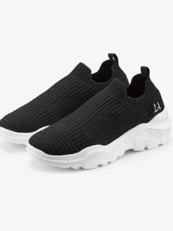Baskets chaussures en textile, chaussures en tissu – particulièrement légères et confortables, avec semelle chunky tendance