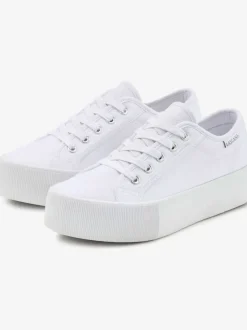 Baskets chaussures en textile, chaussures en tissu avec semelle compensée tendance
