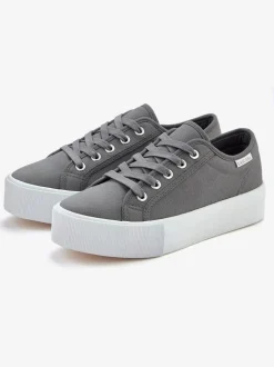 Baskets chaussures en textile, chaussures en tissu avec semelle compensée tendance