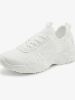 Baskets chaussures en textile, chaussures en tissu avec semelle chunky tendance