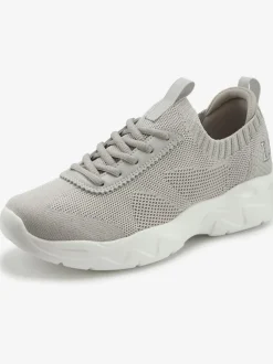 Baskets chaussures en textile, chaussures en tissu avec semelle chunky tendance