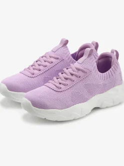 Baskets chaussures en textile, chaussures en tissu avec semelle chunky tendance