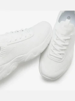 Baskets chaussures en textile, chaussures en tissu avec semelle chunky tendance