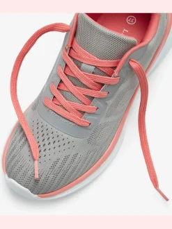 Baskets chaussures en textile, chaussures en tissu avec détails contrastés pour un look raffiné