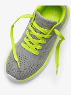 Baskets chaussures en textile, chaussures en tissu avec détails contrastés pour un look raffiné