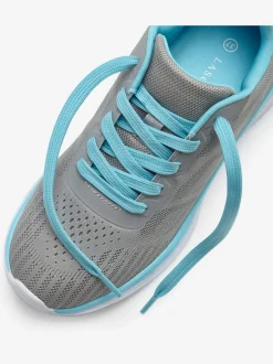 Baskets chaussures en textile, chaussures en tissu avec détails contrastés pour un look raffiné