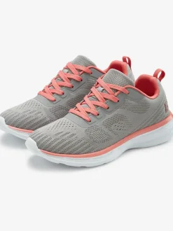 Baskets chaussures en textile, chaussures en tissu avec détails contrastés pour un look raffiné