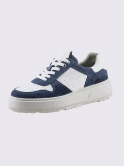 Baskets cuir de bœuf nappa et velours