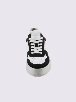 Baskets cuir de bœuf nappa et velours