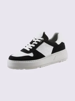 Baskets cuir de bœuf nappa et velours
