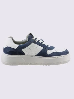 Baskets cuir de bœuf nappa et velours