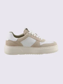Baskets cuir de bœuf nappa et velours