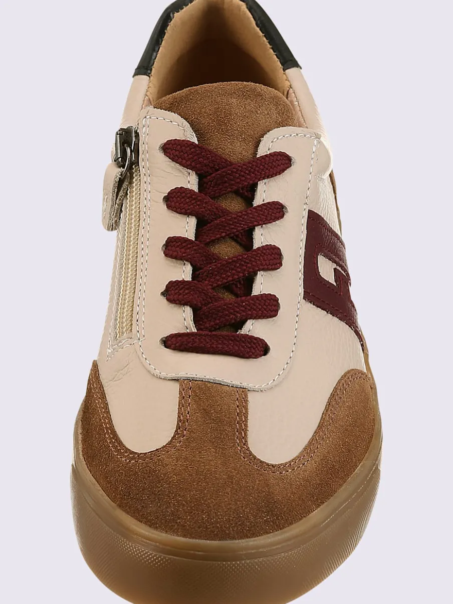 Baskets cuir de bœuf nappa et velours