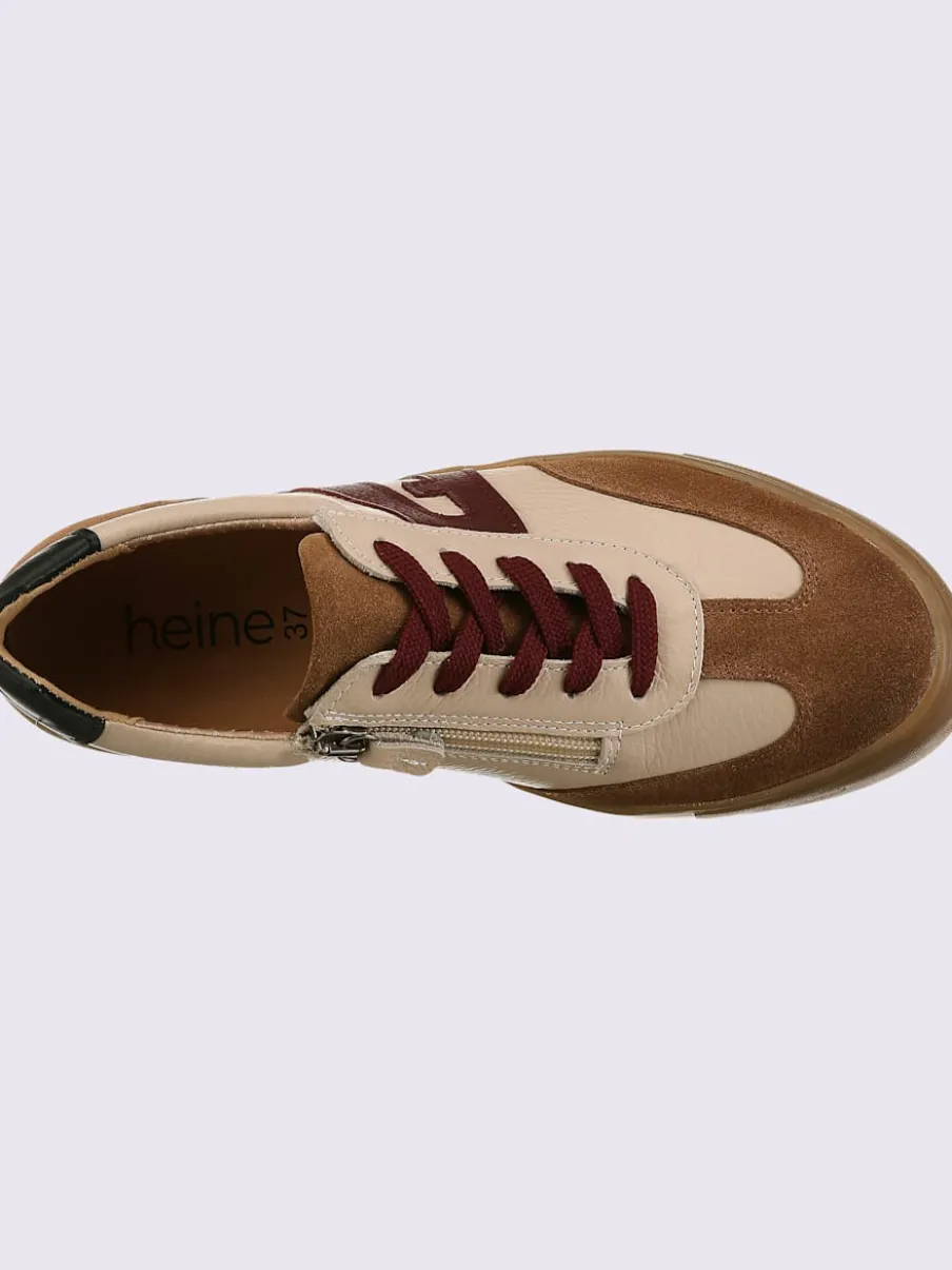 Baskets cuir de bœuf nappa et velours