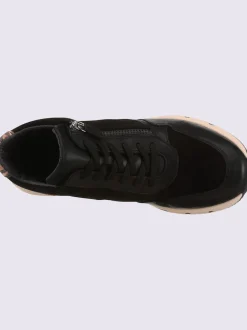 Baskets cuir de bœuf nappa et velours