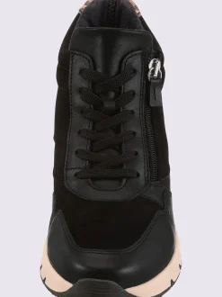 Baskets cuir de bœuf nappa et velours