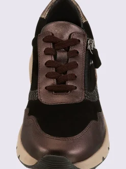 Baskets cuir de bœuf nappa et velours