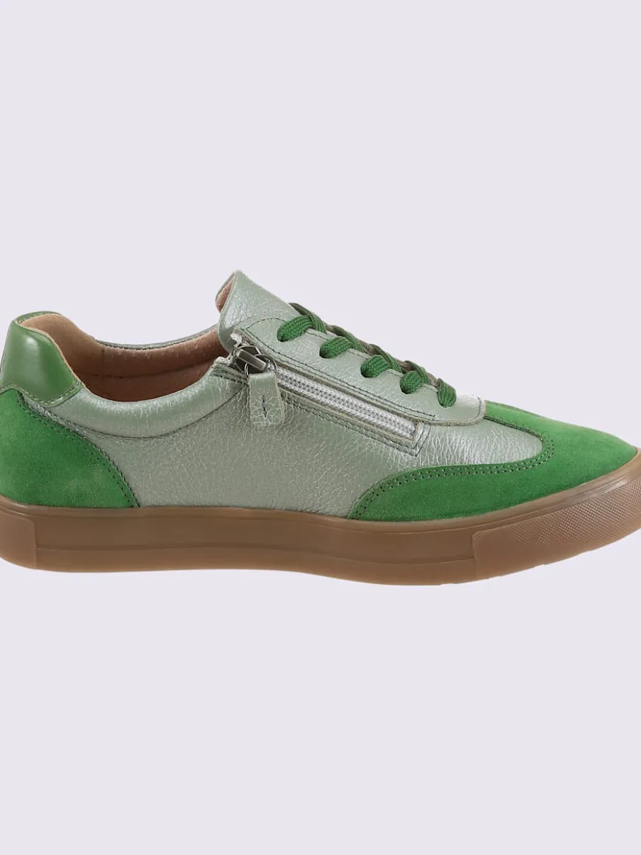Baskets cuir vachette