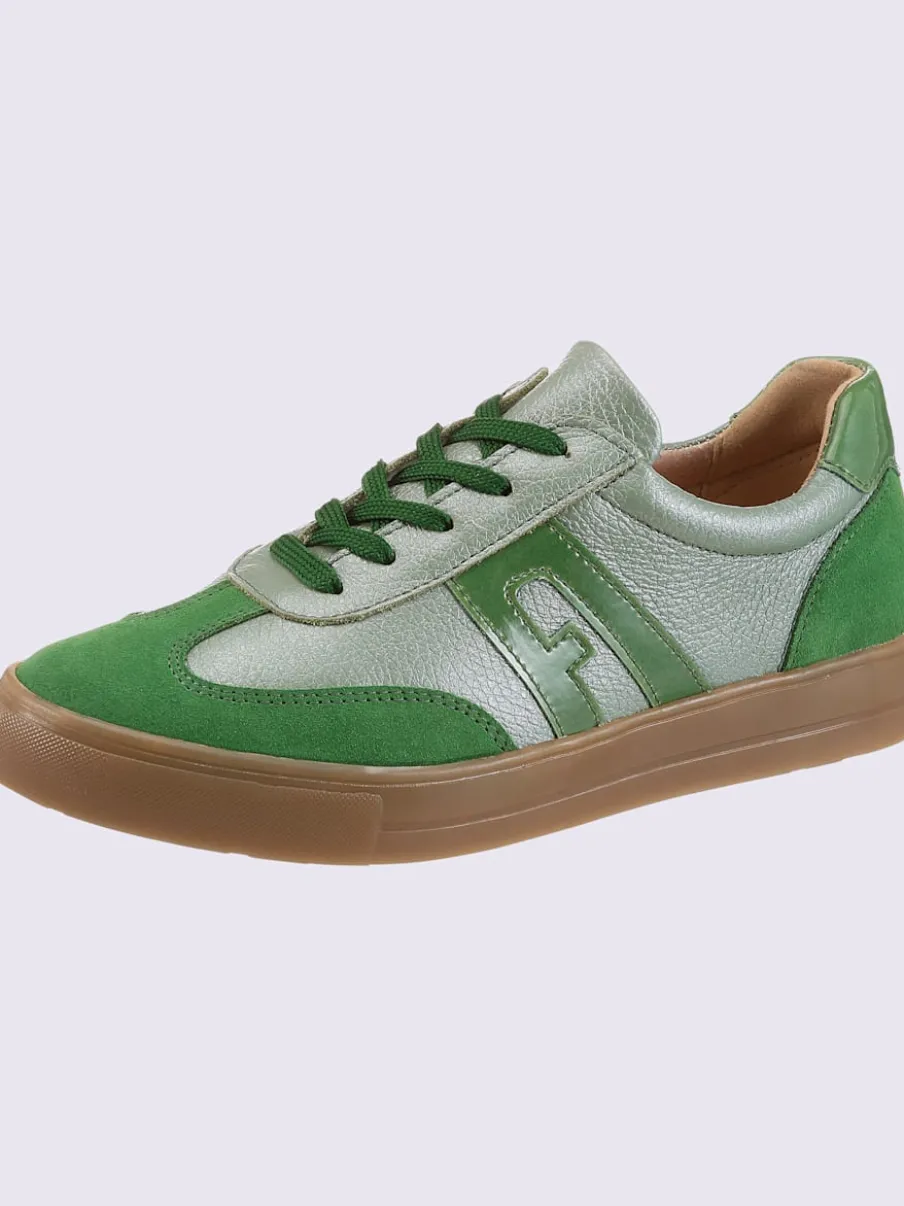 Baskets cuir vachette