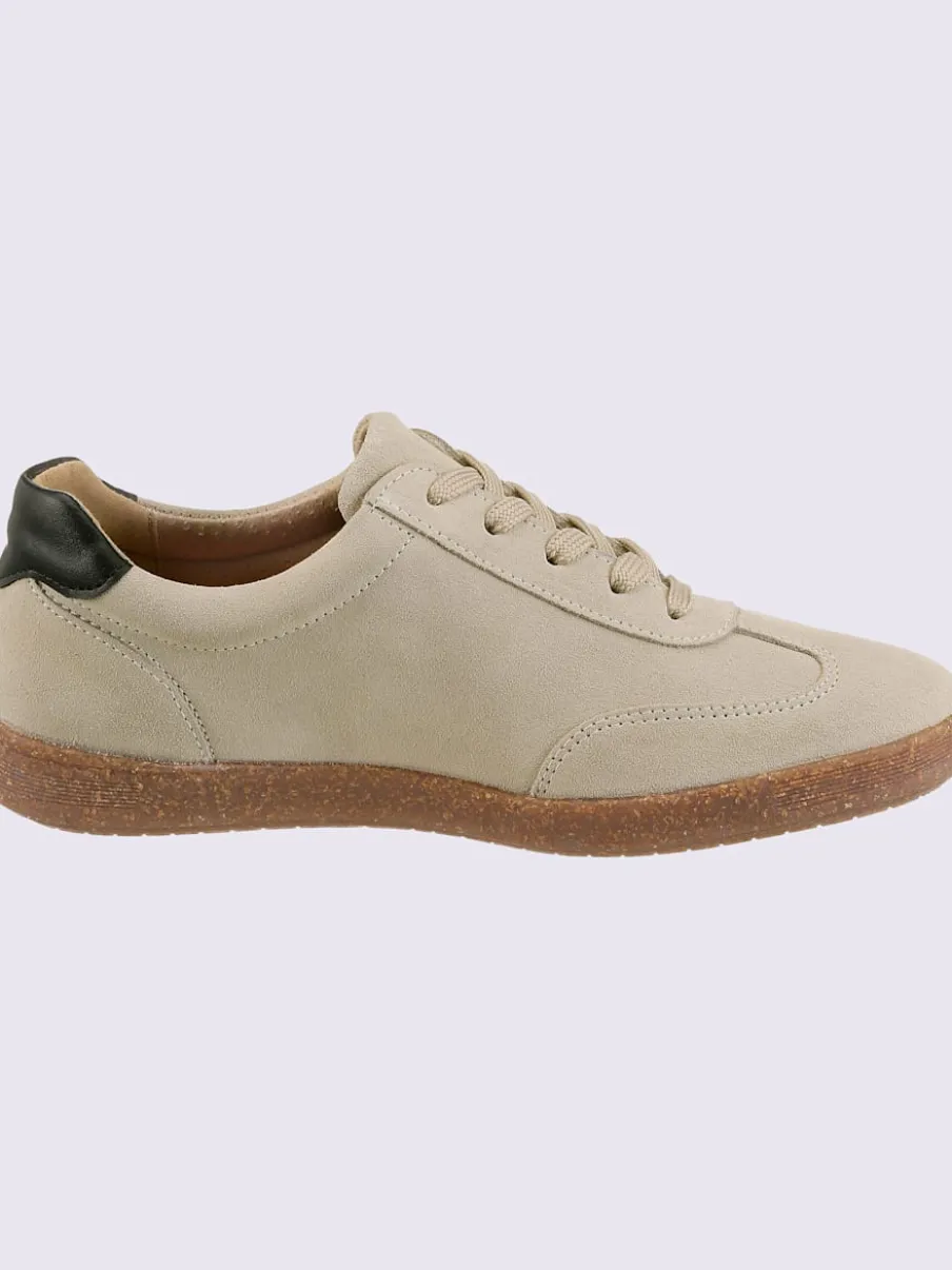 Baskets cuir velours de vache.