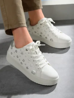 Baskets matière synthétique imitation nappa
