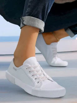 Baskets sneakers basiques confortables : faciles à enfiler grâce aux lacets élastiques