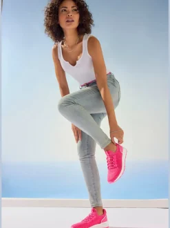 Baskets sneakers d'été légères avec laçage élastique pour un confort optimal et un enfilage rapide