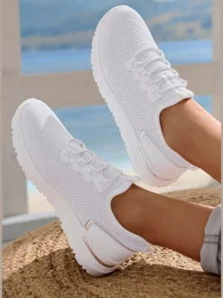 Baskets sneakers d'été légères avec laçage élastique pour un confort optimal et un enfilage rapide