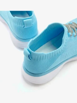 Baskets sneakers en textile avec laçage brillant tendance