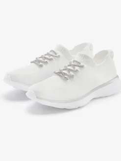 Baskets sneakers en textile avec laçage brillant tendance