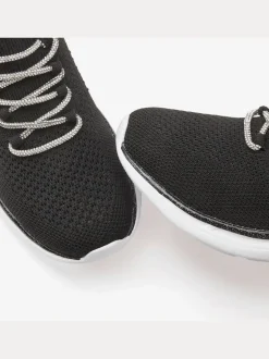 Baskets sneakers en textile avec laçage brillant tendance