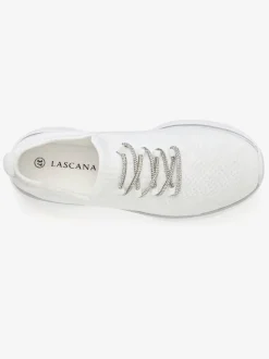 Baskets sneakers en textile avec laçage brillant tendance