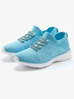 Baskets sneakers en textile avec laçage brillant tendance