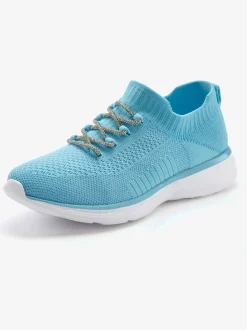 Baskets sneakers en textile avec laçage brillant tendance