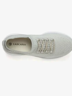 Baskets sneakers en textile avec laçage brillant tendance