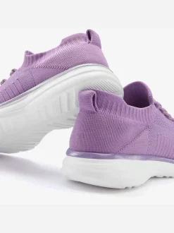 Baskets sneakers en textile avec laçage brillant tendance