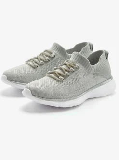 Baskets sneakers en textile avec laçage brillant tendance