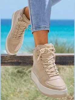 Baskets sneakers montantes avec doublure douce pour un confort absolu
