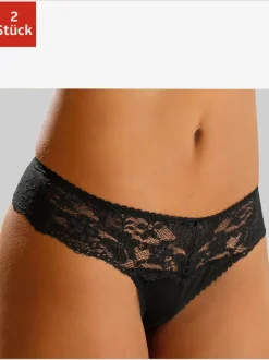 Beau string avec large ceinture de dentelle nuance
