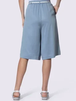 Bermuda de style sportif à jambes larges avec ceinture élastique