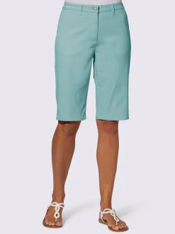 Bermuda en jean à ceinture gainante avec poches latérales