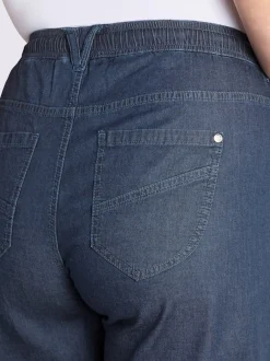 Bermuda en jean ceinture élastique
