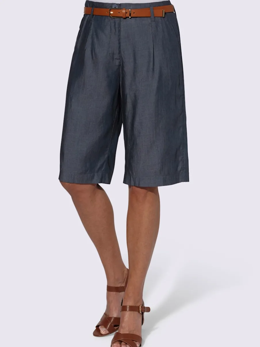 Bermudas légers avec poches et ceinture gainante ajustable