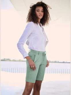 Bermudas à lien à nouer avec poches latérales fendues