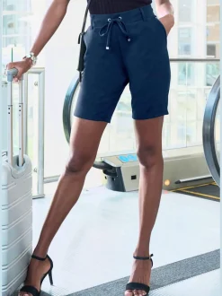 Bermudas à lien à nouer avec poches latérales fendues